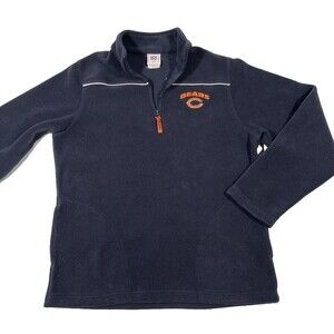 Chicago Bears NFL For Her Fleece Quarter Zip Embroidered‎ Large  Football Y2K